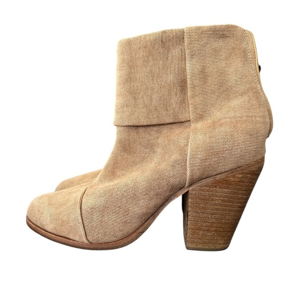 Rag & Bone Newbury Ankle Bootie in Camel Canvas Size 8 - Picture 3 of 10